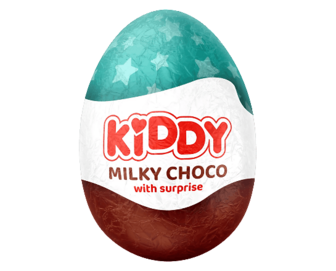 Яйце шоколадне Kiddy з молочного шоколаду з сюрпризом, 60г