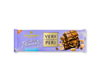 Шоколад молочний Millennium Very Peri з начинкою, печивом та арахісом, 270г
