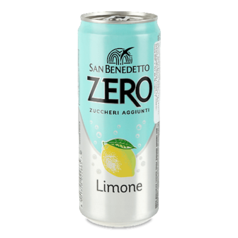 Напій San Benedetto Zero Limone газований безалкогольний з/б, 0,33л