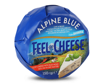 Сир Feel the Cheese Alpine Blu 50% з коров'ячого молока, 150г