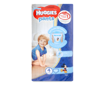 Підгузки-трусики Huggies для хлопчиків 4 (9-14 кг), 52шт/уп