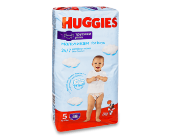 Підгузки-трусики для хлопчика Huggies 5 (12-17 кг), 48шт