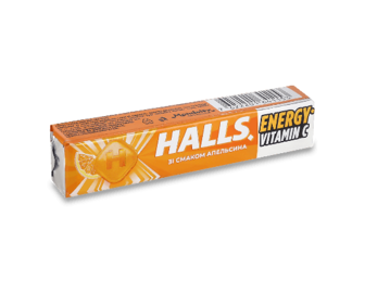 Льодяники Halls зі смаком апельсина, 25,2г