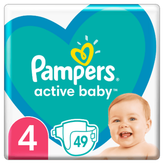 Підгузки Pampers Active Baby Maxi (9-14 кг) 49шт/уп