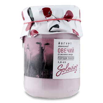 Йогурт «Лавка традицій» Soloviov Овечий вишневий 3,8-6% 135г