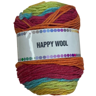 Пряжа Happy Wool 80% акрил, 20% вовна, 190 (m) м, 100 g (г), в асортименті 