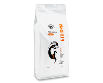 Кава зернова Ефіопія натуральна смажена, 1кг