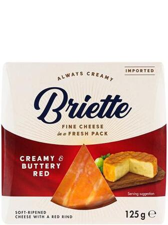 Сир Бріетте, Кремі Баттері Ред / Briette, Creamy&Buttery Red, Kaserei, 60%, 125г