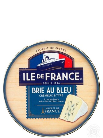 Сир Брі з блакитною пліснявою / Brie au bleu, ILe de France, 50%, 125г