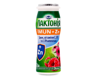 Напій кисломолочний «Лактонія» малина-ехінацея 1,5%, 100г