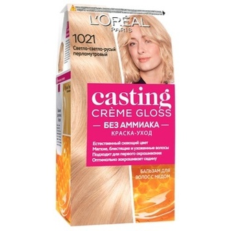 Фарба-догляд для волосся L'Oreal Paris Casting Creme Gloss 1021 Світло-світло-русявий перламутровий без аміаку