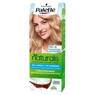 Фарба для волосся Palette Naturals без аміаку 10-4 бежевий блондин