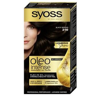 Фарба для волосся без аміаку SYOSS Oleo Intense 2-10 Чорно-каштановий 115мл