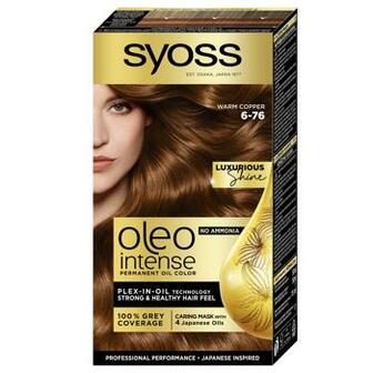 Фарба для волосся без аміаку Syoss Oleo Intense 6-76 Мерехтливий мідний 115мл