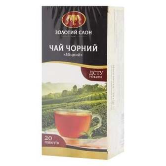 Чай чорний Золотий Слон Міцний 1,3г*20шт