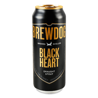 Пиво BrewDog Black Heart темне з/б 0,44л