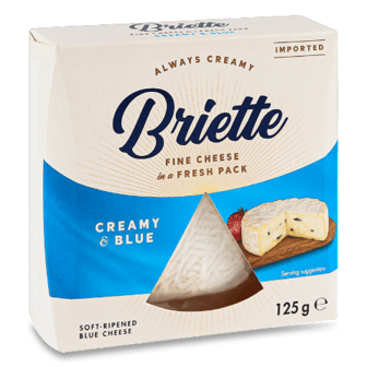 Сир Briette Creamy&Blue з блакитною пліснявою 60% 125г