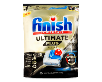 Капсули для посудомийних машин Finish Ultimate Plus All in 1, 45шт