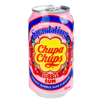 Напій Chupa Chups cherry bubble gum з/б, 0,345л