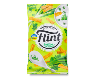 Сухарики Flint зі сметаною і зеленню, 70г