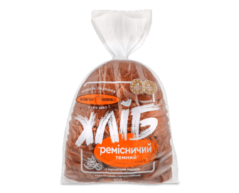 Хліб «Київхліб» «Ремісничий» темний половинка нарізаний 350г
