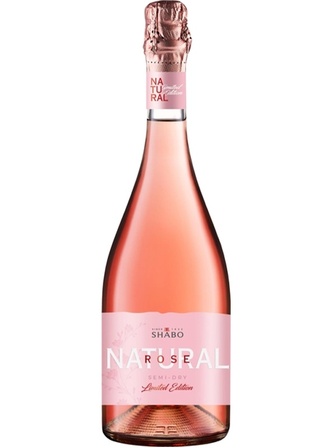 Ігристе вино Нейчурал Розе, Шабо / Natural Rose, Shabo, рожеве напівсухе 0.75л