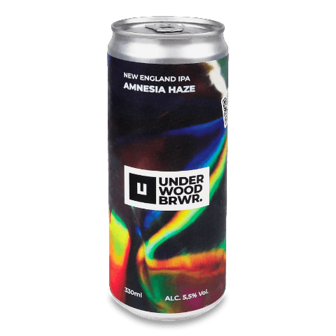 Пиво Underwood Brewery Amnesia Haze світле нефільтроване з/б 0,33л