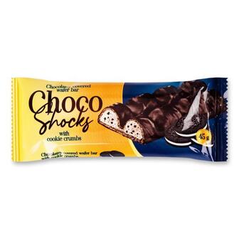 Вафлі Polus Choco-shocks з крихтою печива 45г