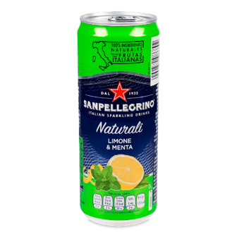 Напій Sanpellegrino Limone Menta «Лимонад» з/б, 330мл
